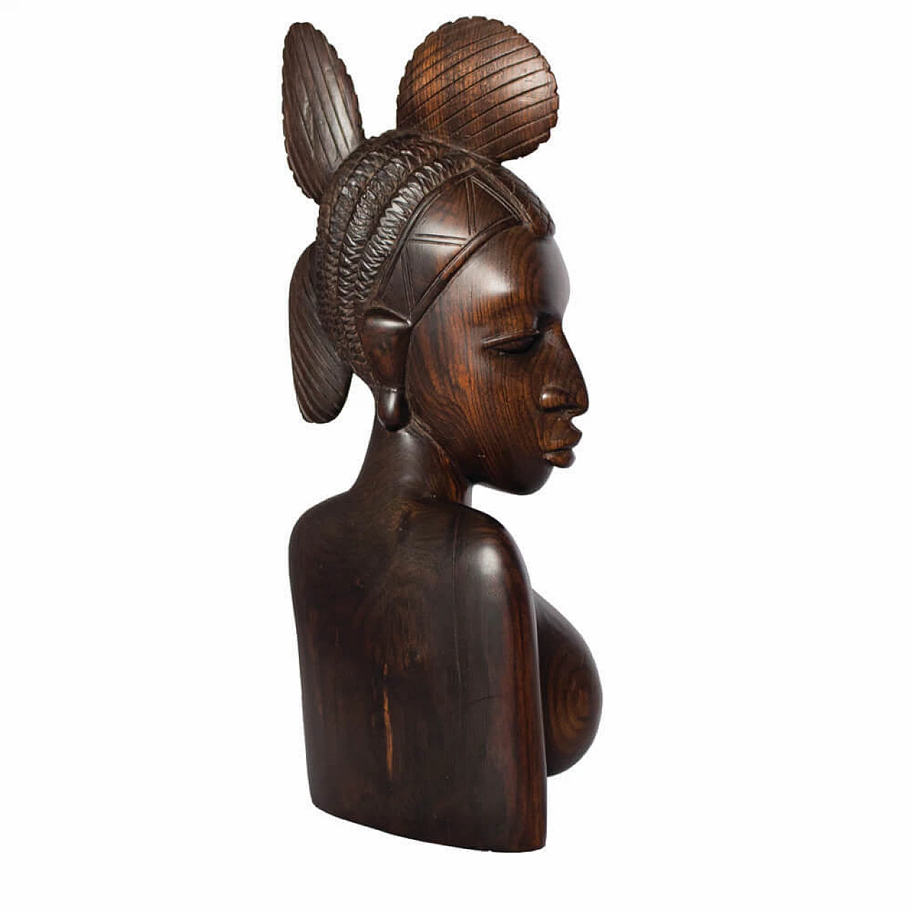 Guinean ebony sculpture of Fulani woman, 1960s 3