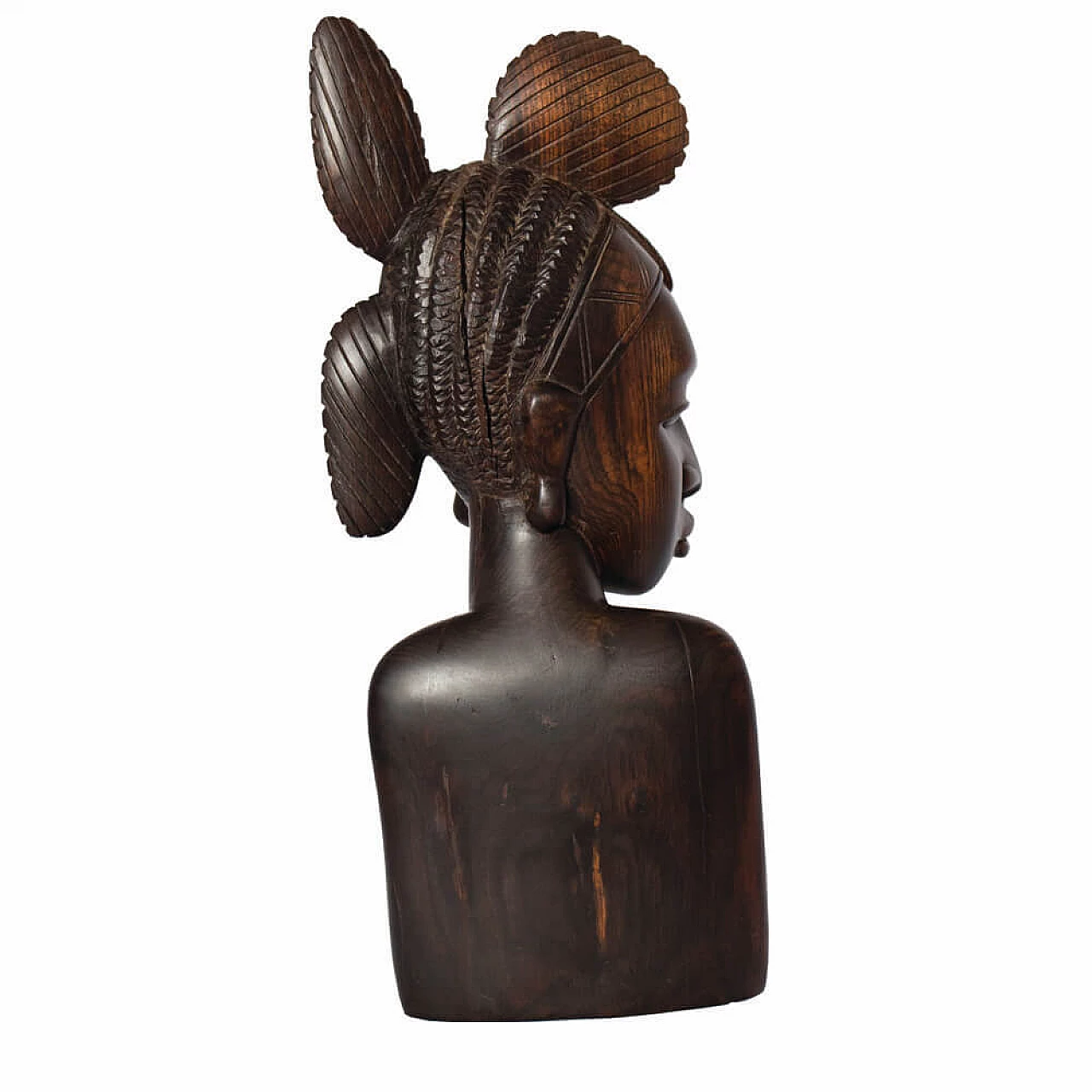 Guinean ebony sculpture of Fulani woman, 1960s 4