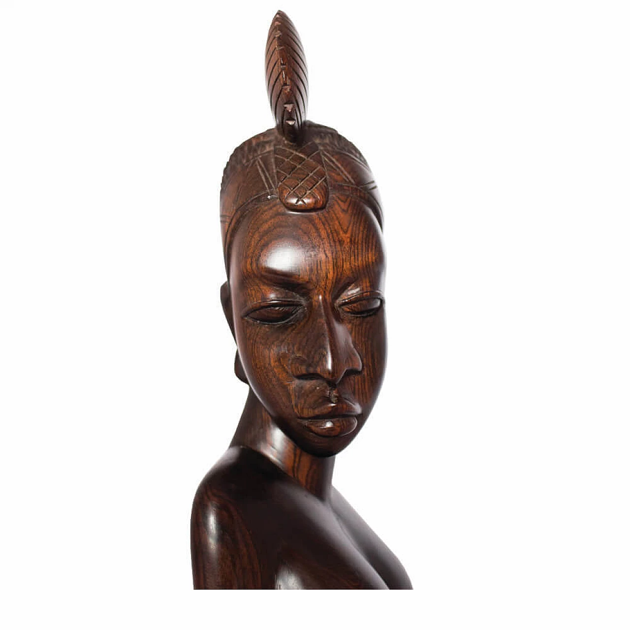 Guinean ebony sculpture of Fulani woman, 1960s 5