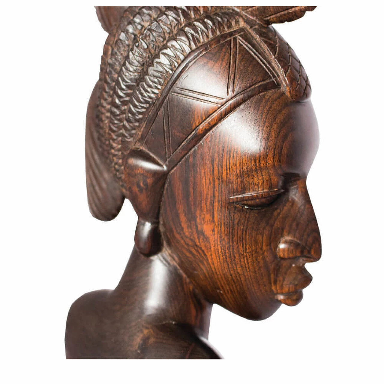 Guinean ebony sculpture of Fulani woman, 1960s 7