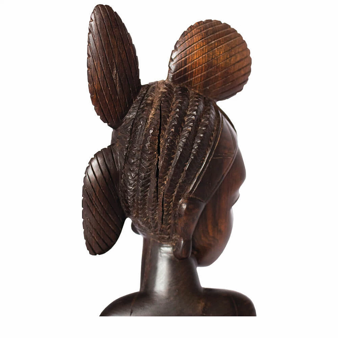 Guinean ebony sculpture of Fulani woman, 1960s 8