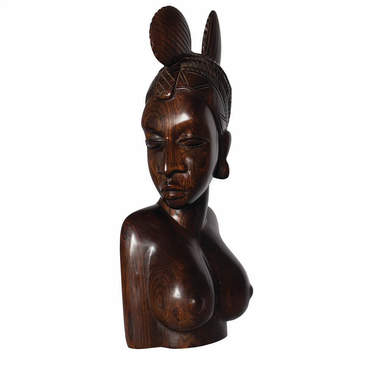 Guinean ebony sculpture of Fulani woman, 1960s 9