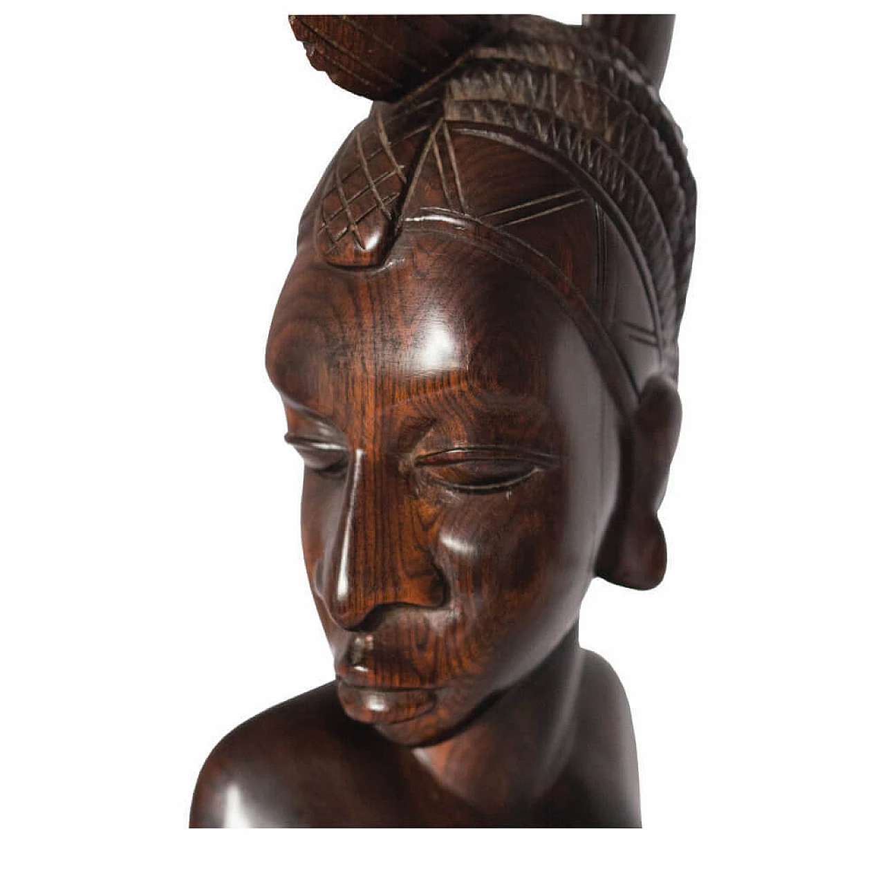 Guinean ebony sculpture of Fulani woman, 1960s 10