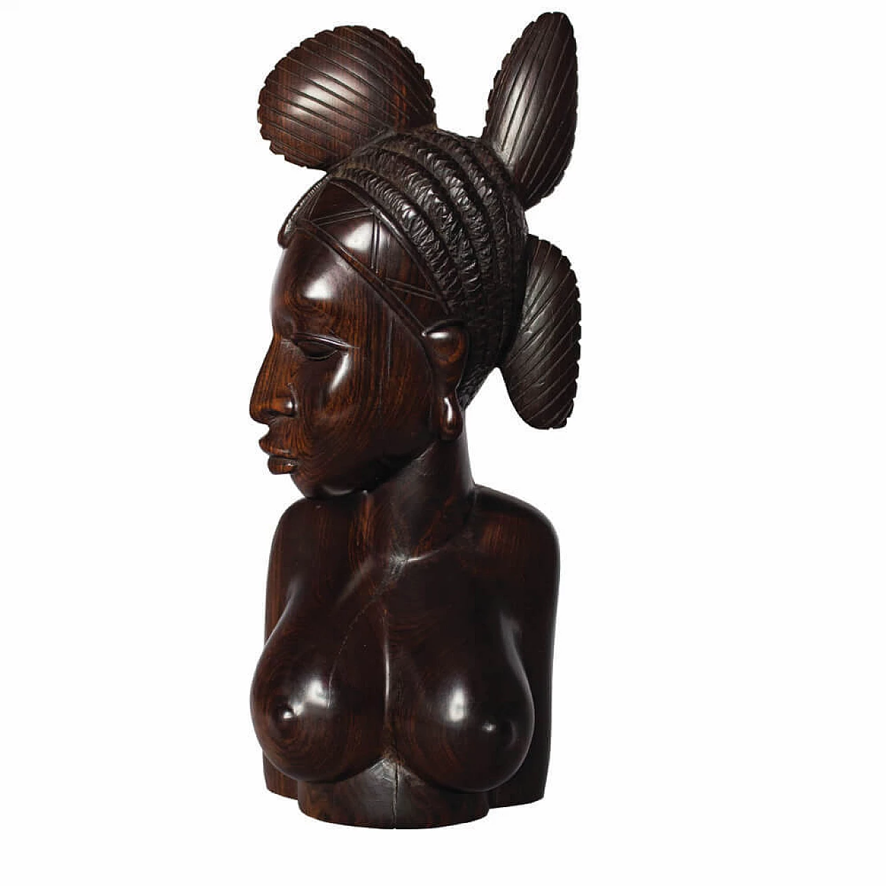 Guinean ebony sculpture of Fulani woman, 1960s 11