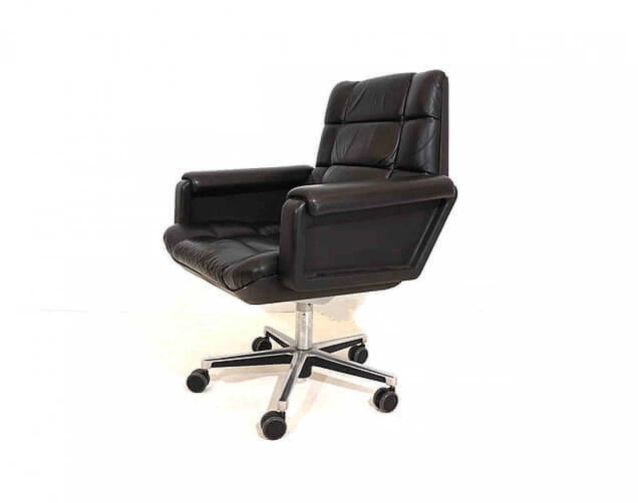 Seat 150 leather office chair by Herbert Hirche for Mauser, 1950s 2