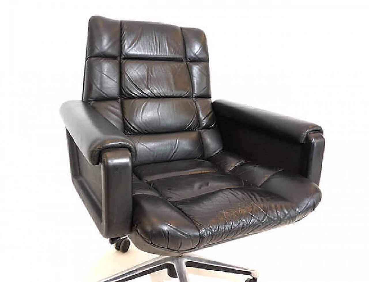 Seat 150 leather office chair by Herbert Hirche for Mauser, 1950s 3