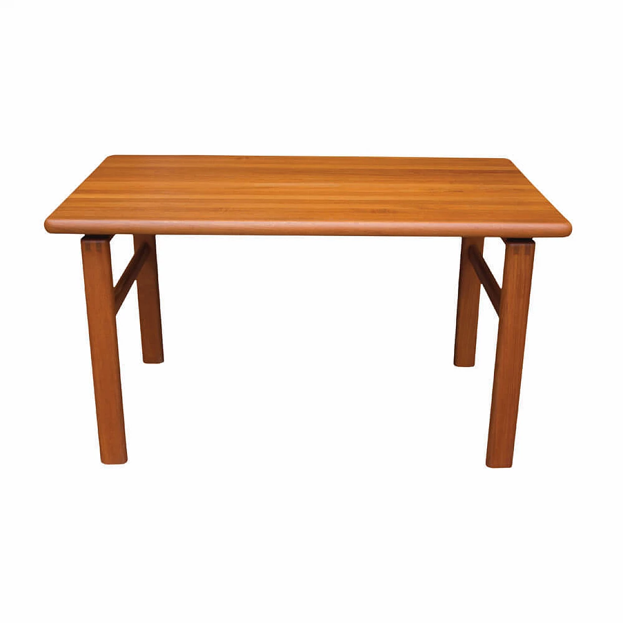 Danish solid wood extendable table, 1970s 1