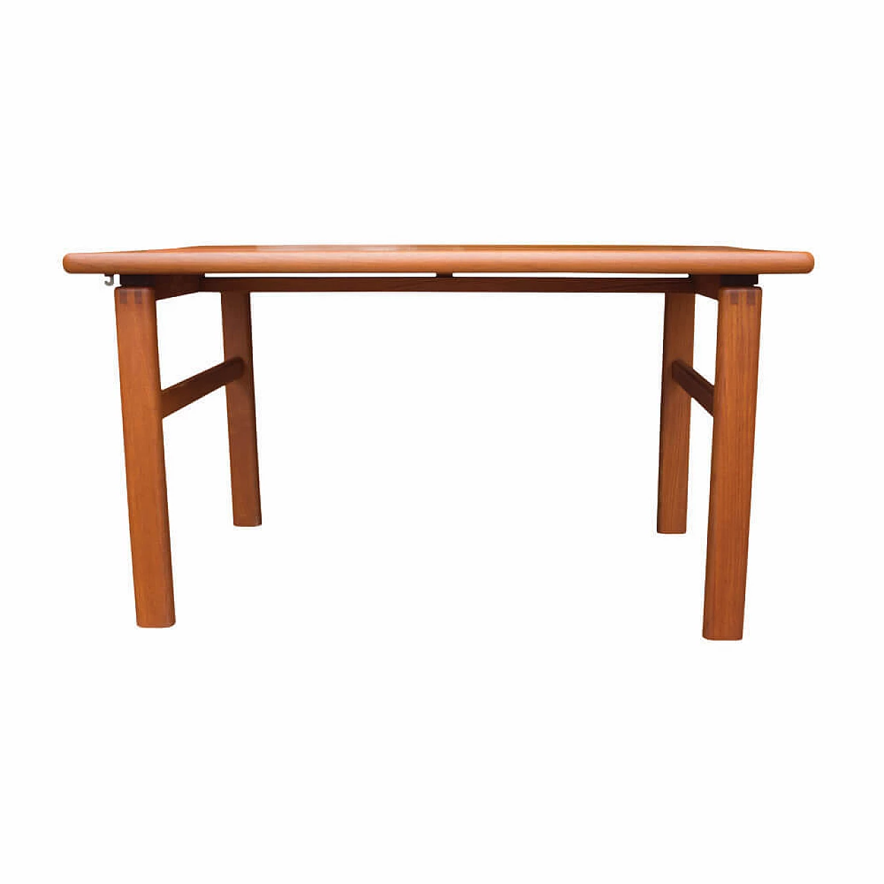 Danish solid wood extendable table, 1970s 2