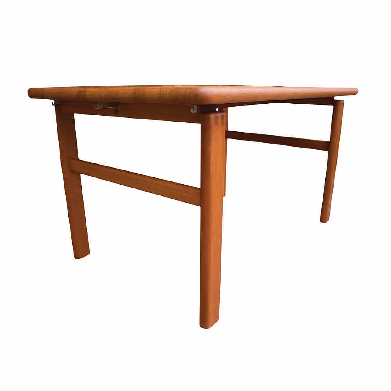 Danish solid wood extendable table, 1970s 3