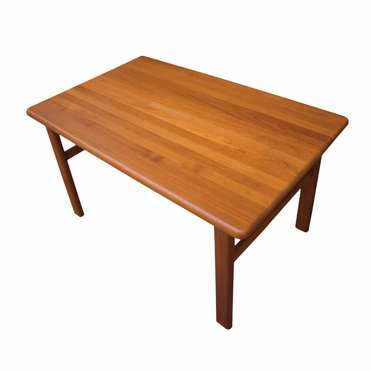 Danish solid wood extendable table, 1970s 4