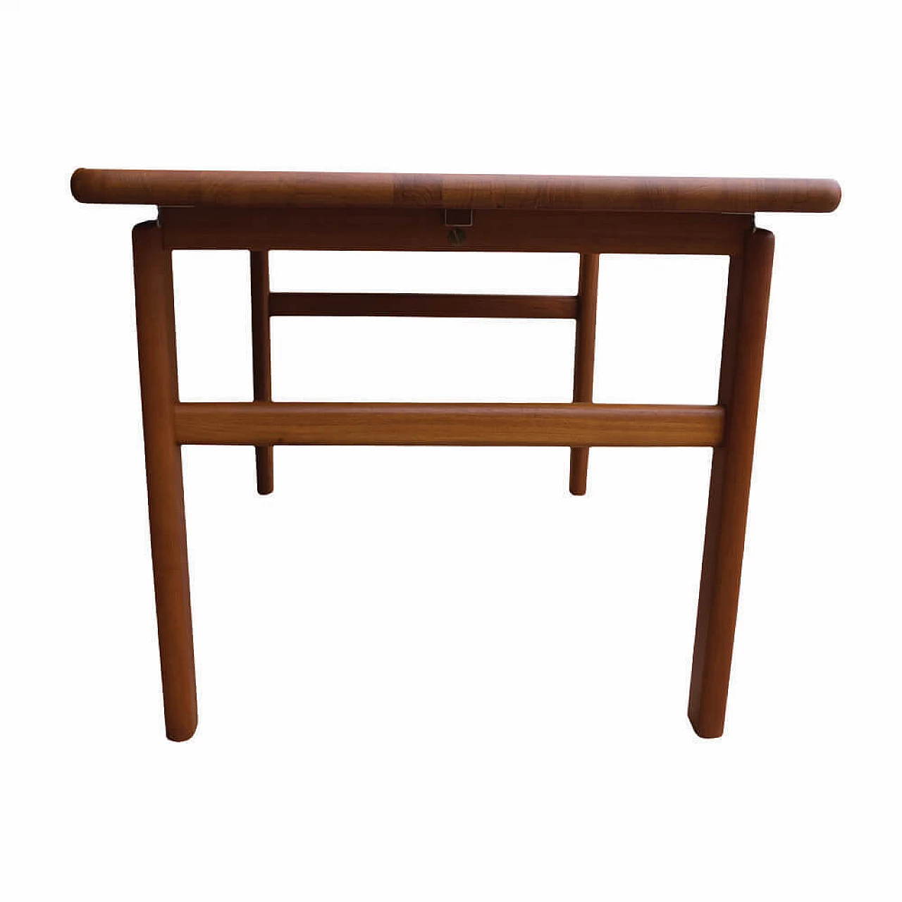 Danish solid wood extendable table, 1970s 8