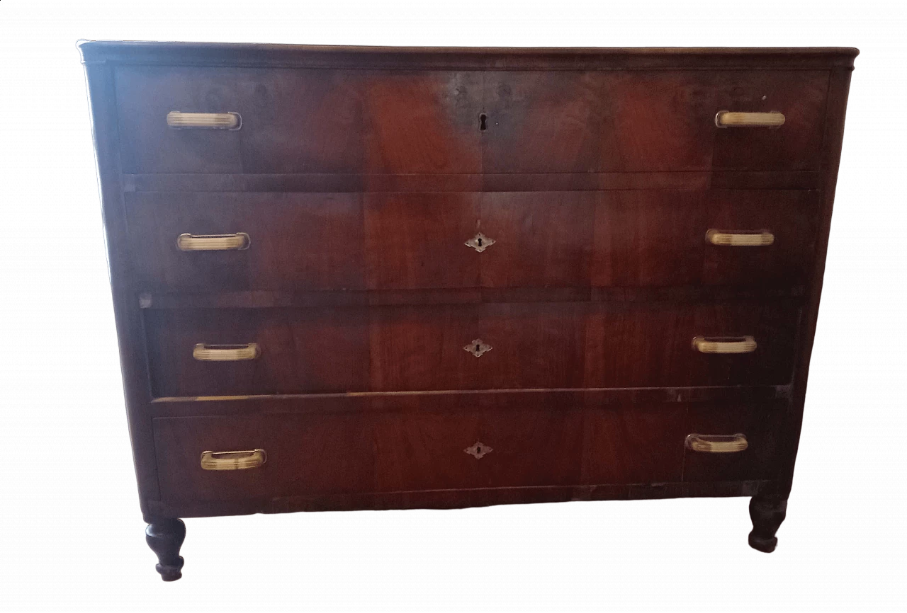 Veneered wood chest of drawers, 1940s 16