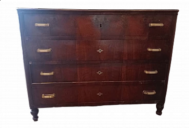 Veneered wood chest of drawers, 1940s