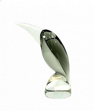 Gral glass sculpture of a toucan by Livio Seguso, 1970s