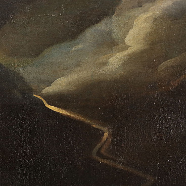 Mare in tempesta, dipinto a olio su tela attribuito a Jan Peeters, '600