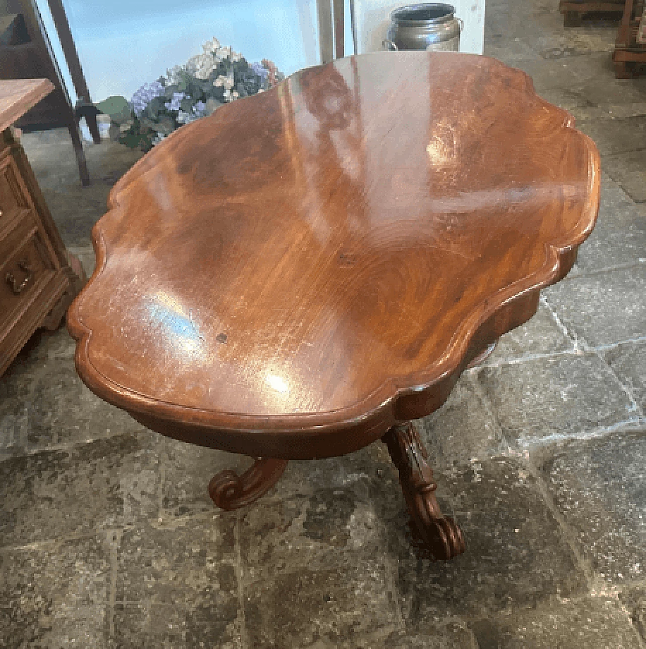 Sicilian Louis Philippe mahogany table, late 19th century 6