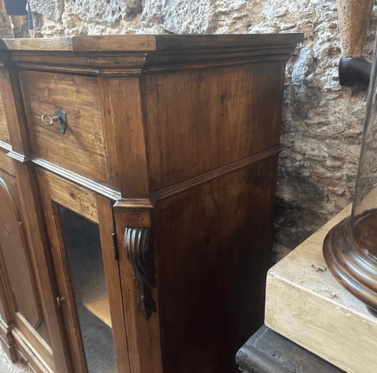 Sicilian Louis Philippe carved spruce sideboard, late 19th century 13