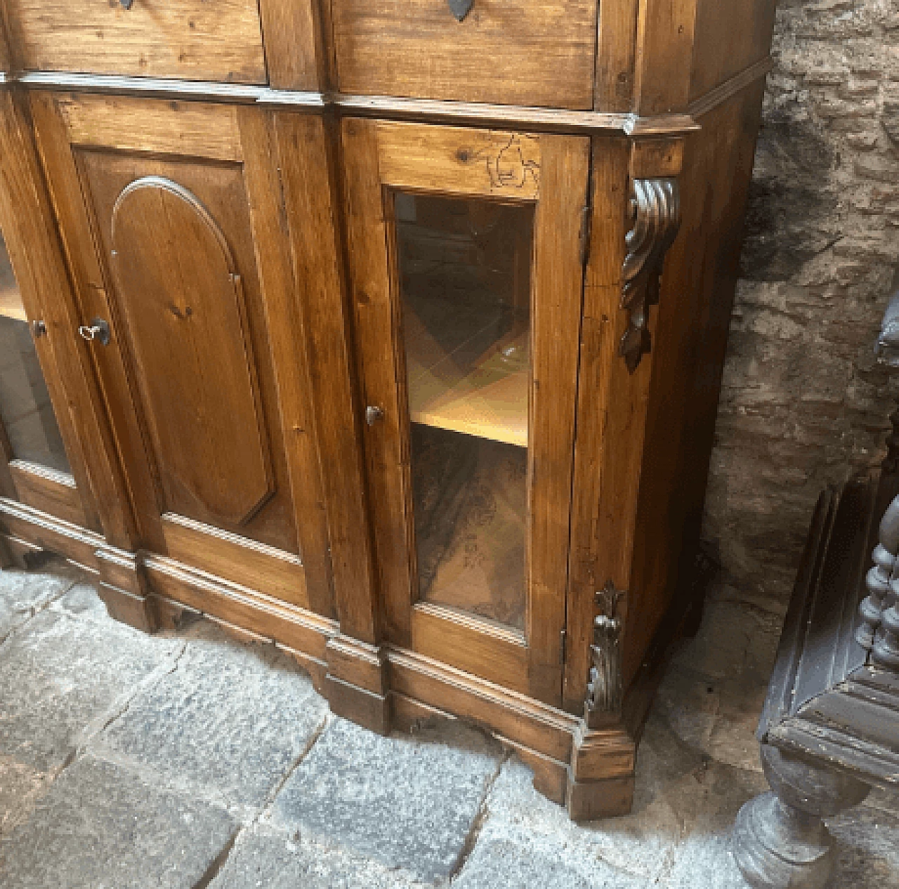 Sicilian Louis Philippe carved spruce sideboard, late 19th century 16