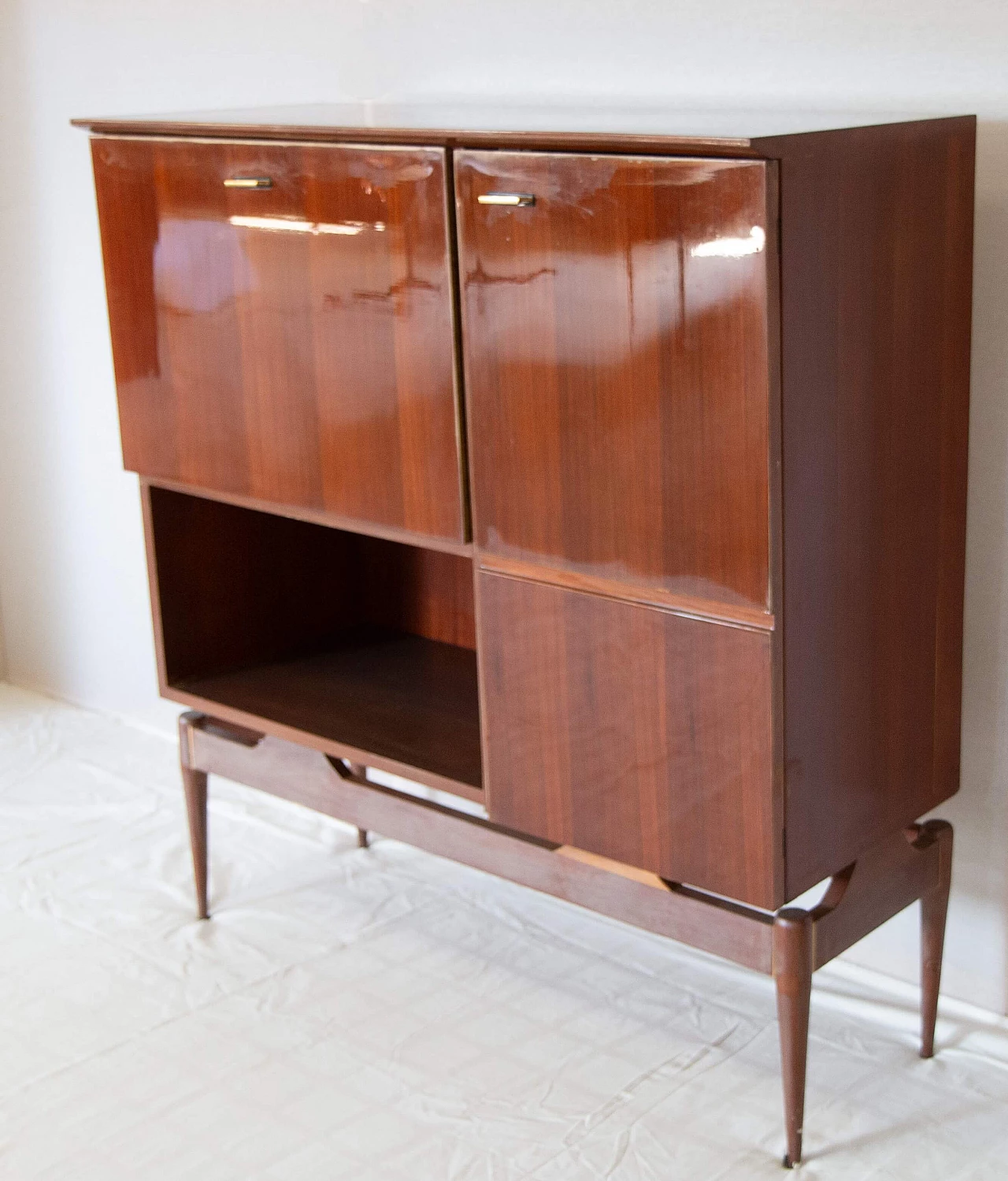 Mahogany veneer sideboard, 1950s 1