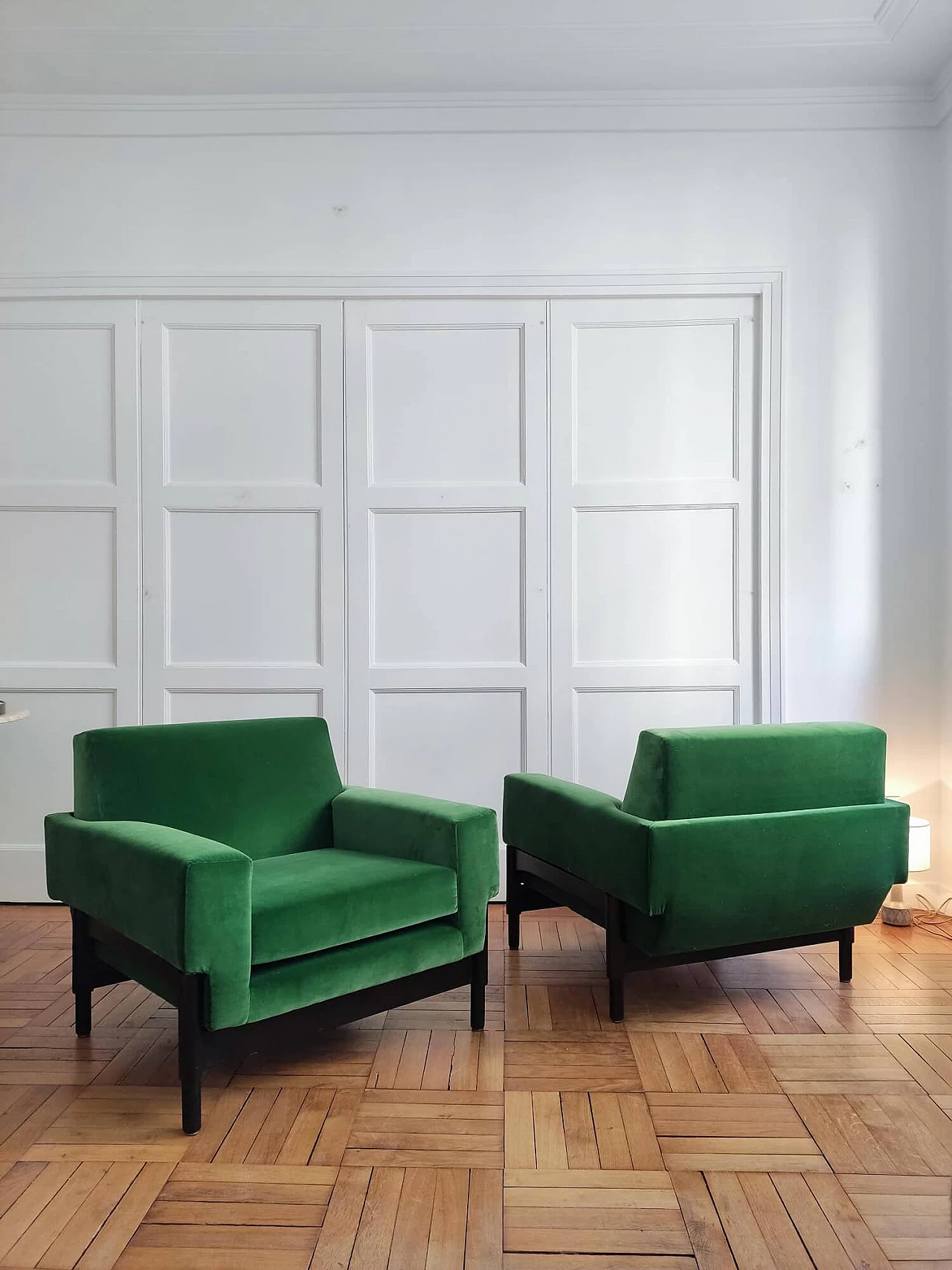 Pair of Kiushu armchairs by Sergio and Fratelli Saporiti, 1960s 3