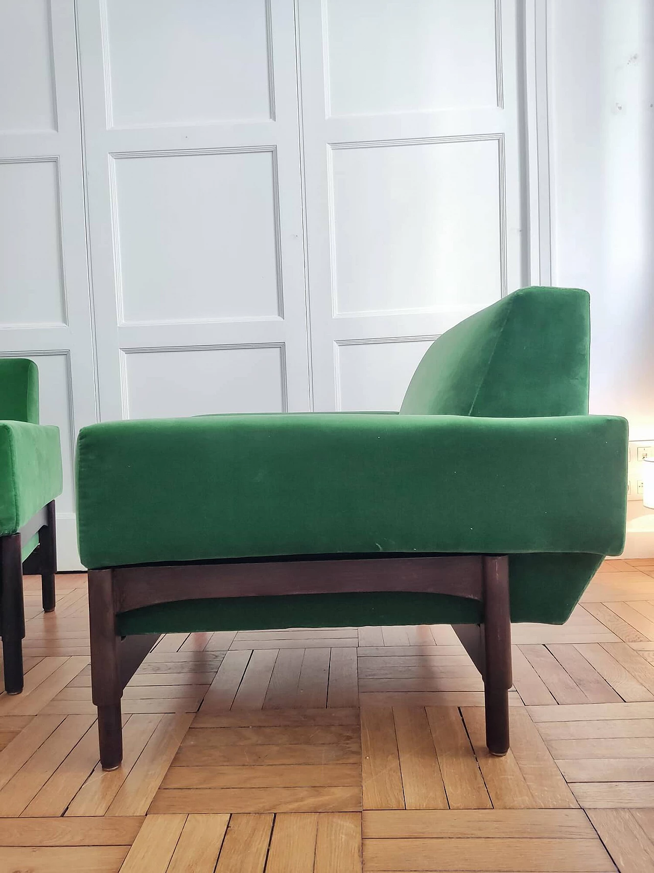 Pair of Kiushu armchairs by Sergio and Fratelli Saporiti, 1960s 10