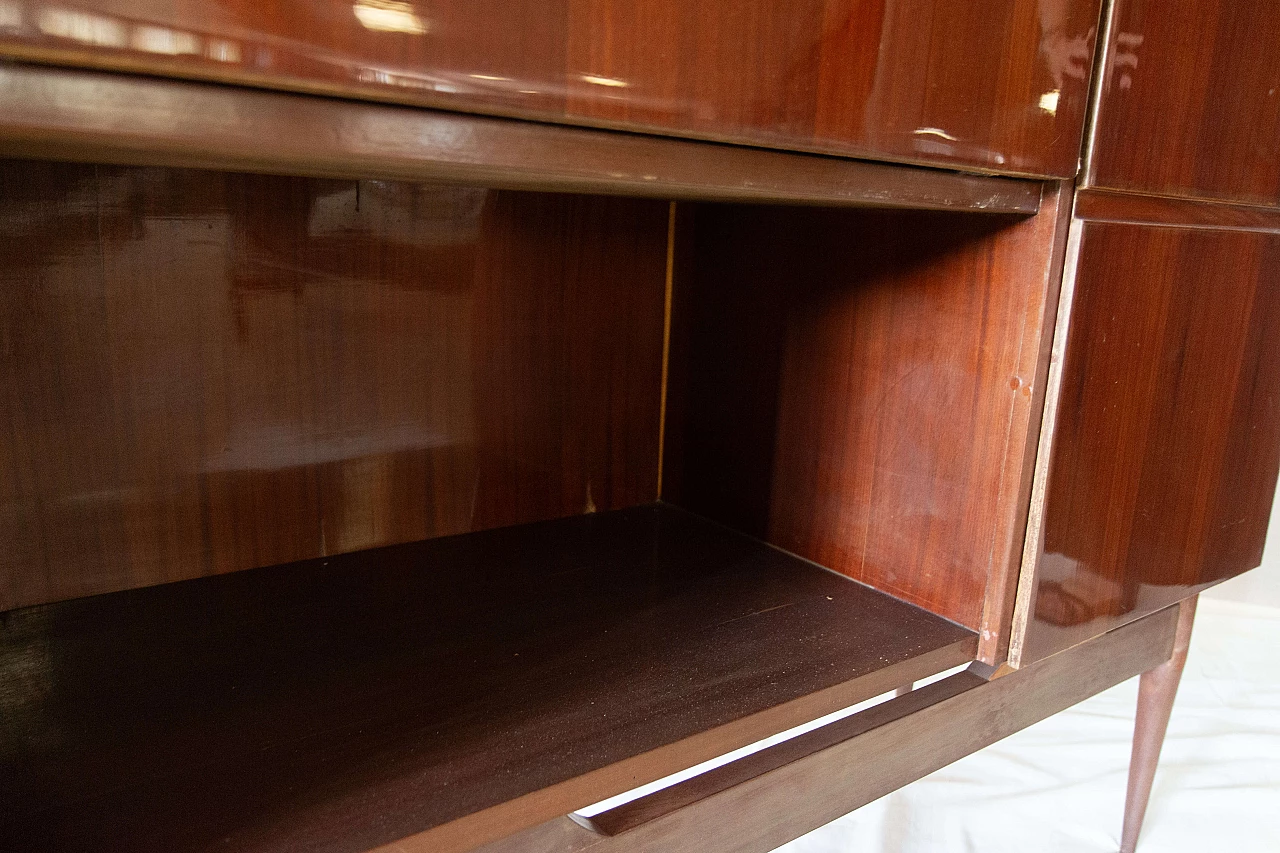 Credenza impiallacciato in essenza di mogano, anni '50 10