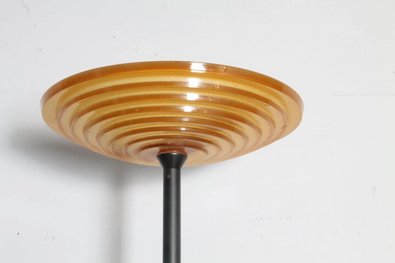 Metal and orange glass floor lamp by Fontana Arte, 1970s 2