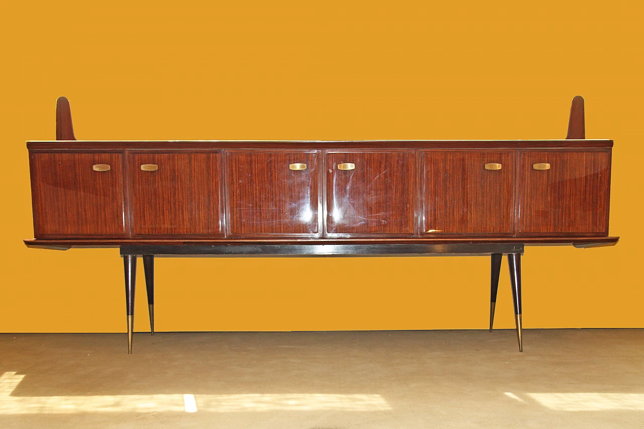 Rosewood sideboard with space for mirror, 1940s 1