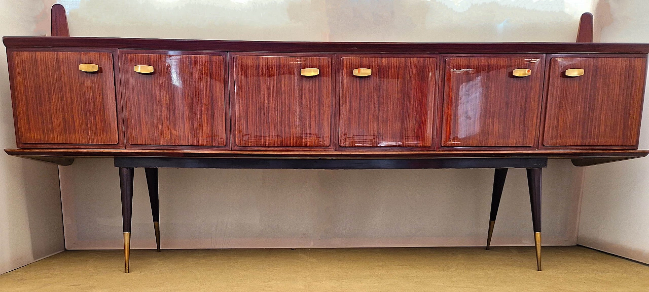 Rosewood sideboard with space for mirror, 1940s 2