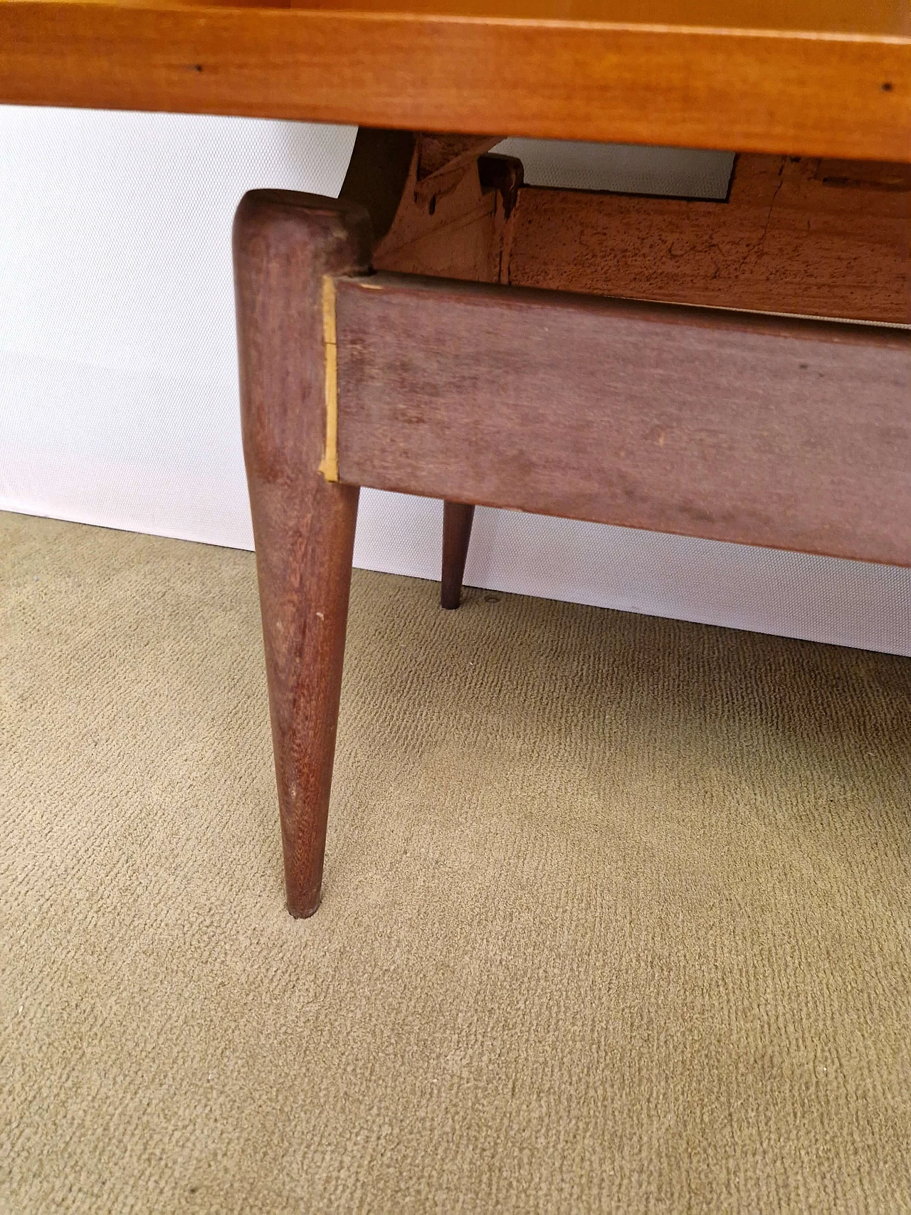 Mahogany veneer sideboard with copper handles, 1950s 9