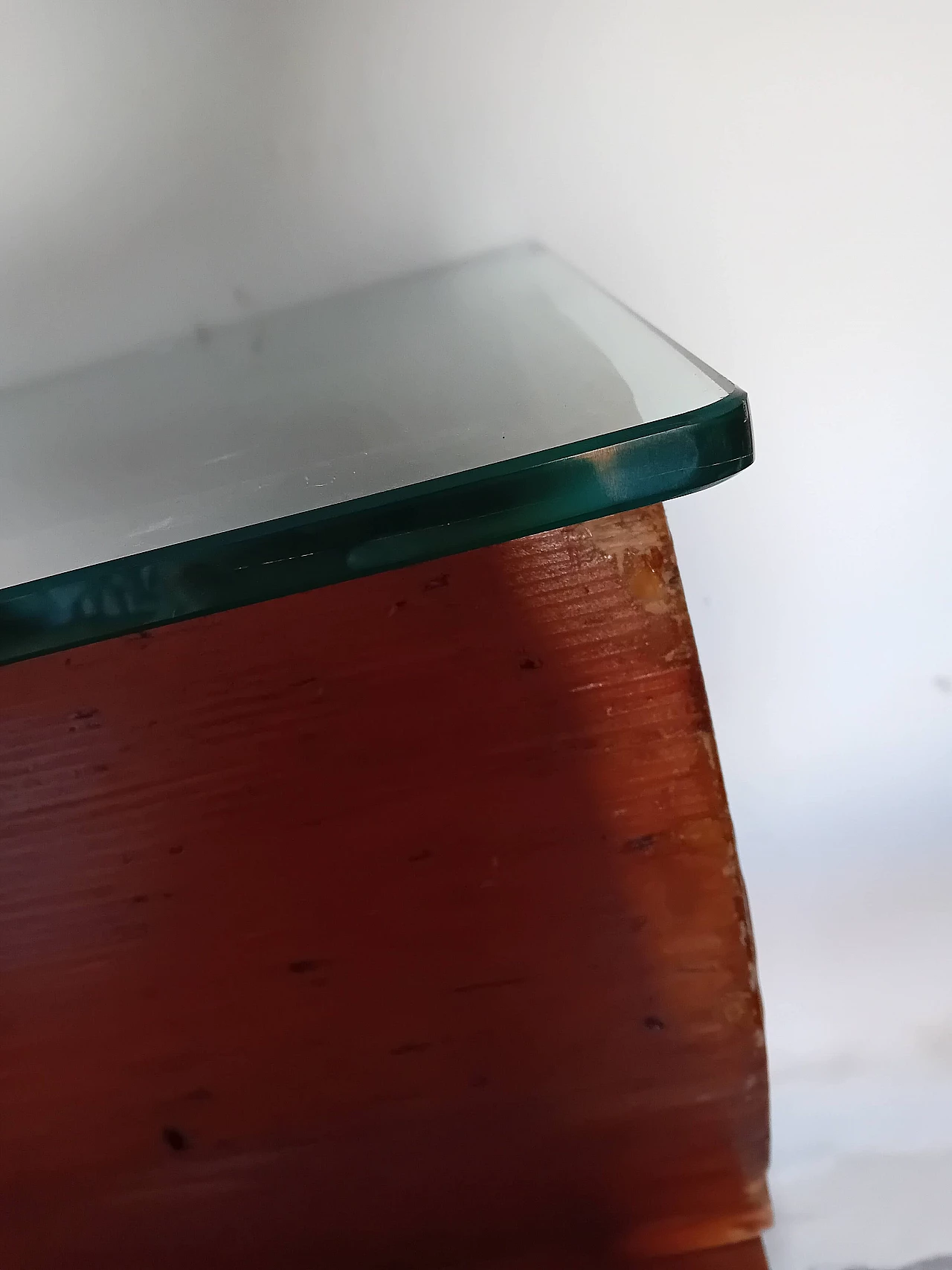 Oak sideboard table with glass top, 1920s 12