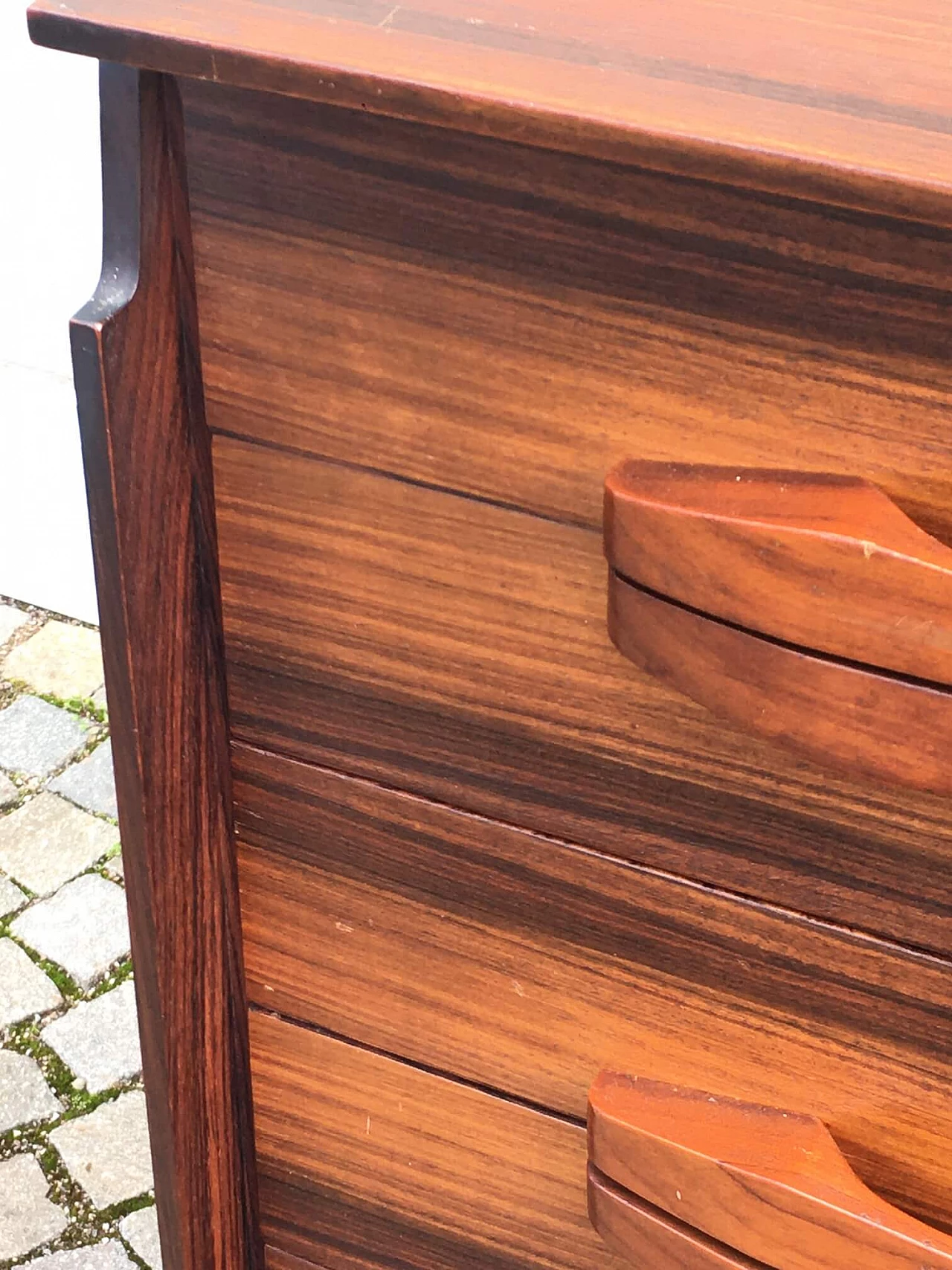 Scandinavian-style rosewood sideboard with display shelf, 1970s 6