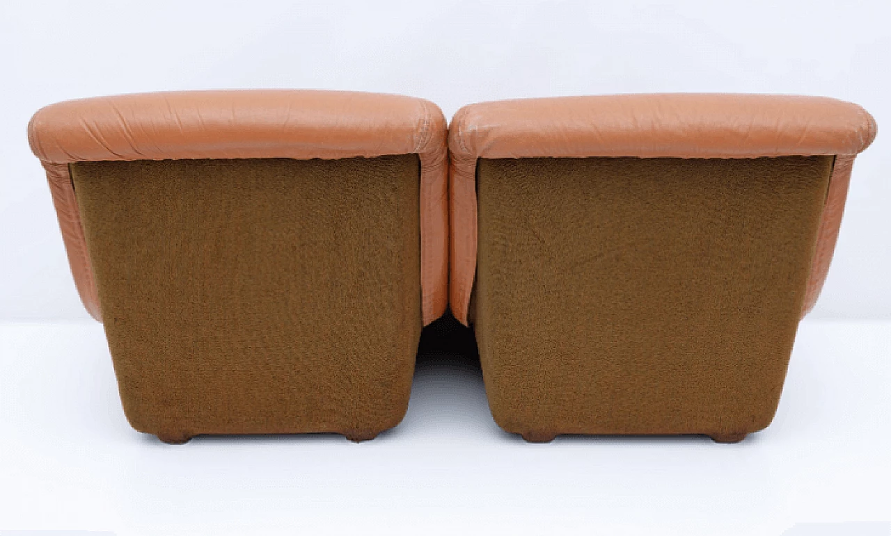 Pair of leather and fiberglass armchairs by Lev & Lev, 1970s 8