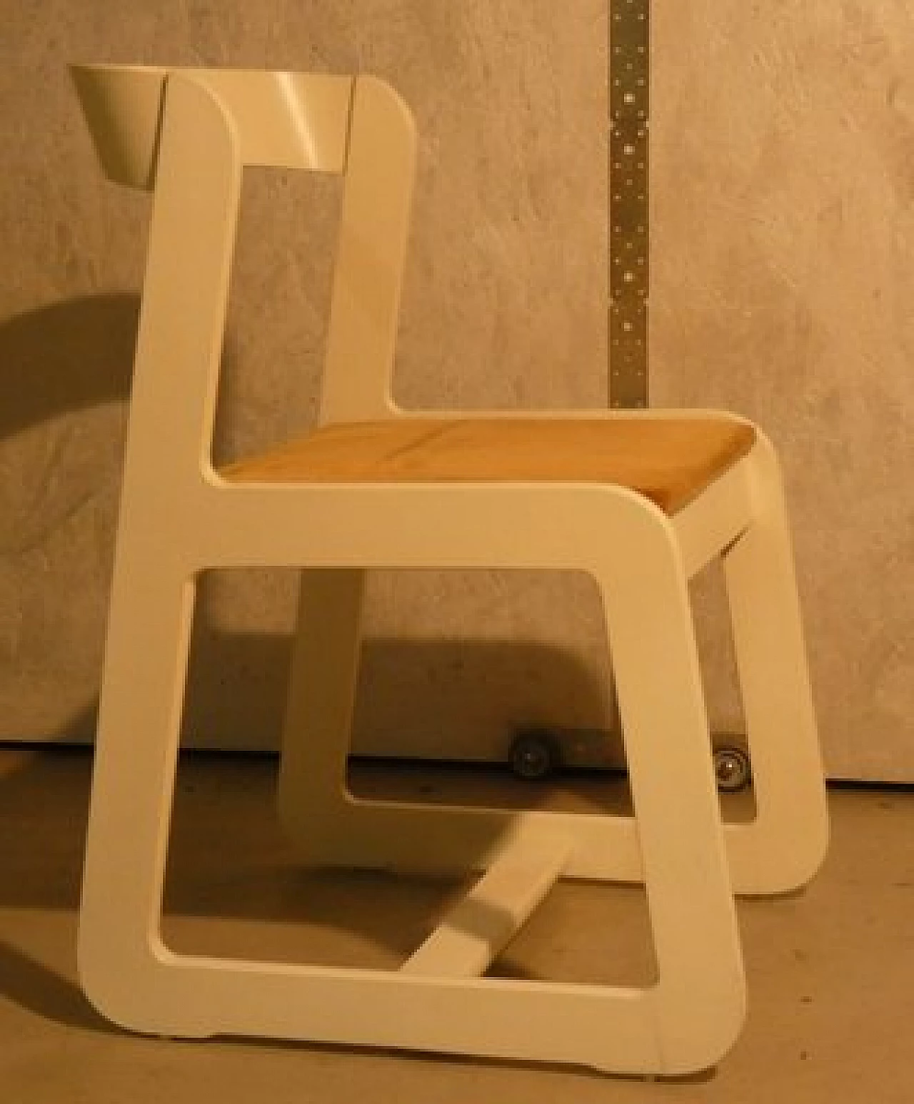 6 Chairs in white wood and mustard velvet by Mario Sabot, 1970s 13