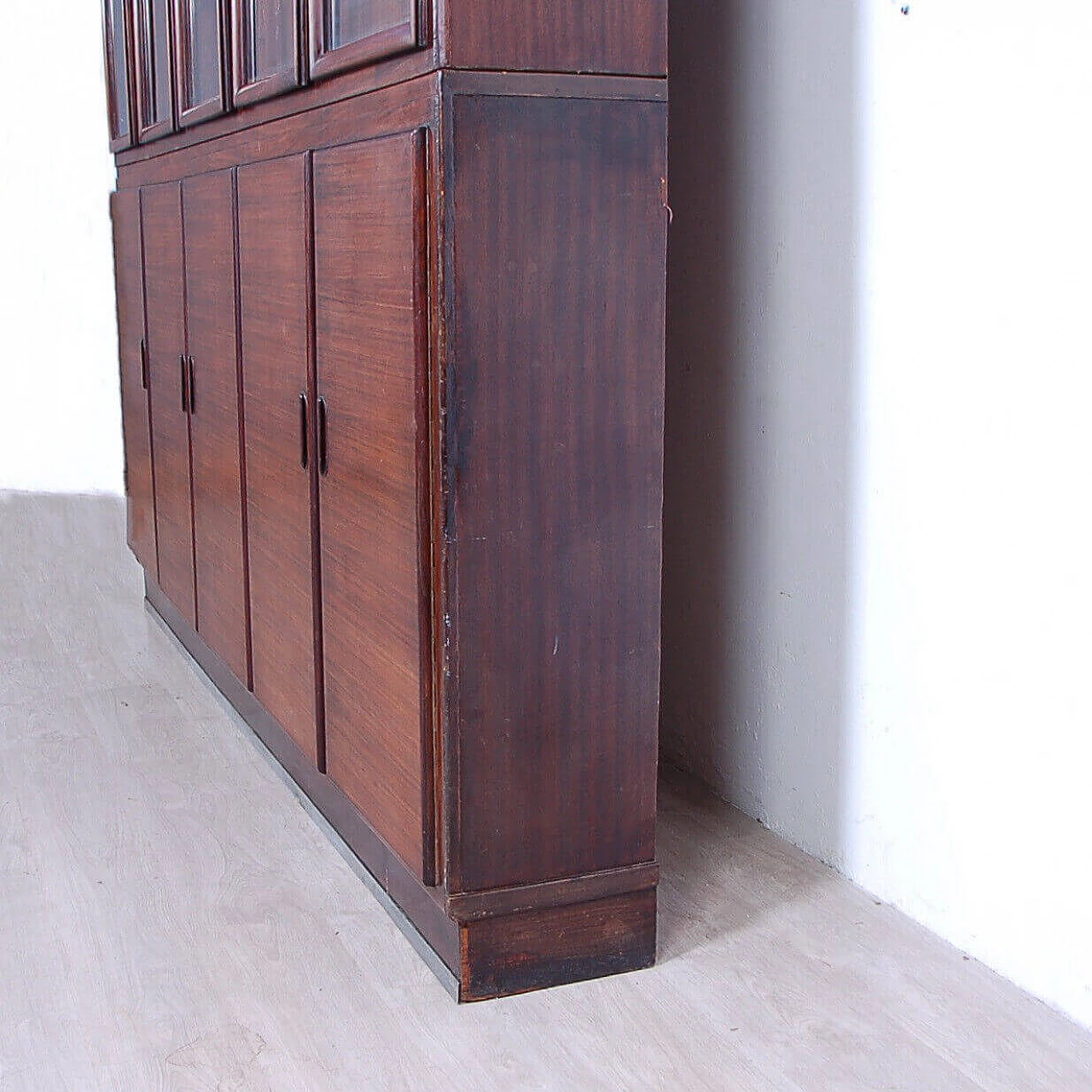 Wooden bookcase with display case, 1940s 2