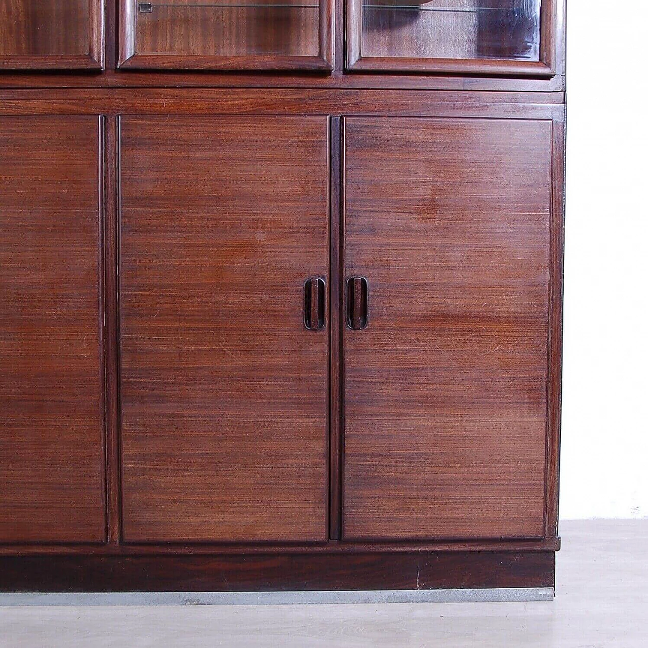 Wooden bookcase with display case, 1940s 4