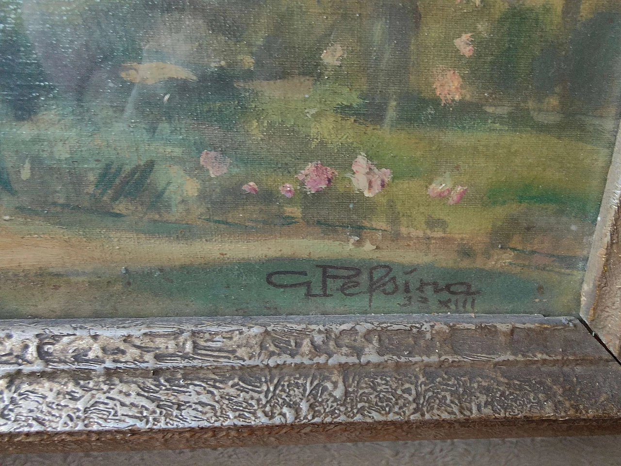 Spring by G. Pessina, painting on canvas, 1930s 3