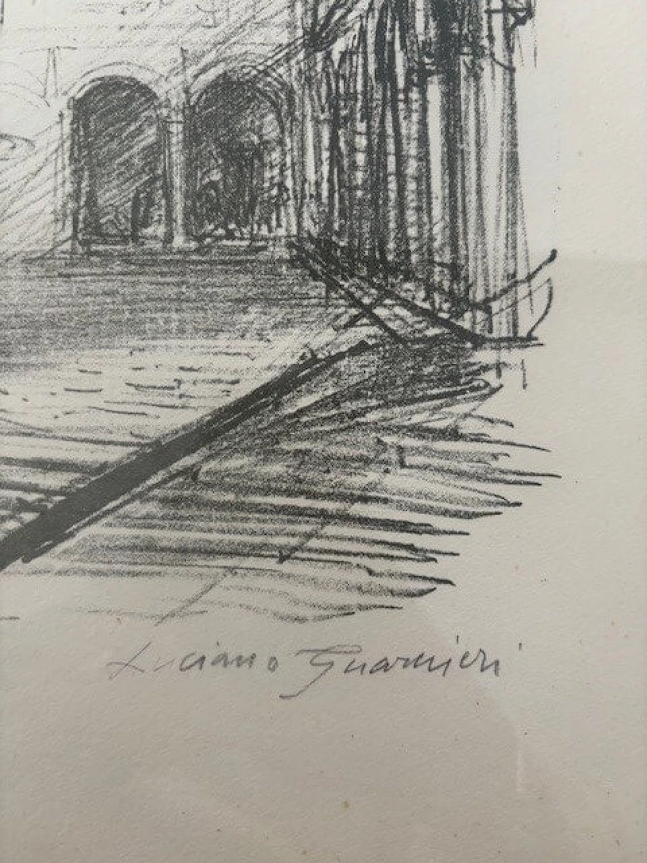 Luciano Guarnieri, Church of Sant'Onofrio al Gianicolo, pencil drawing, 1961 5