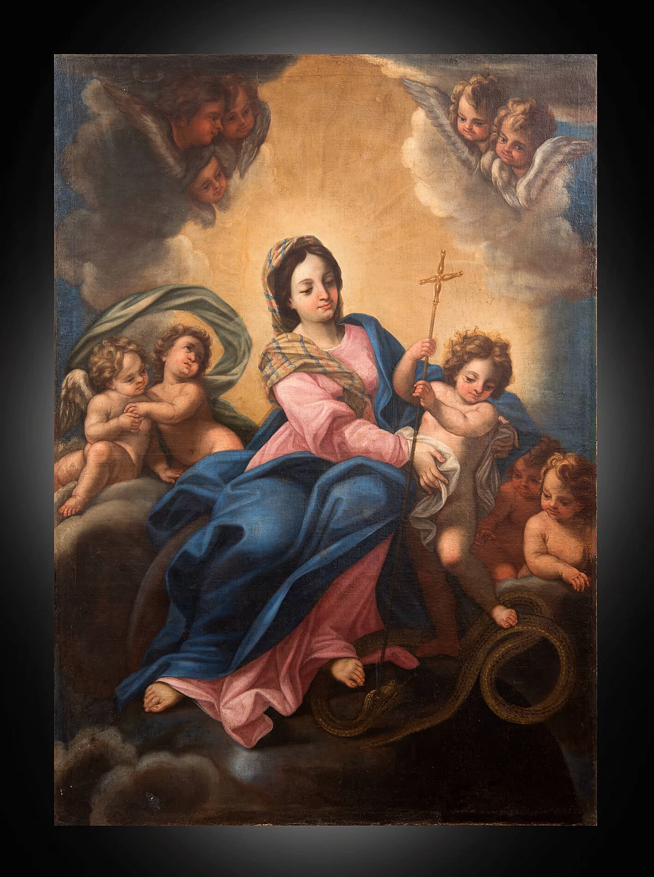 Immaculate Virgin with Jesus the Hunter, oil on canvas, 18th century 1