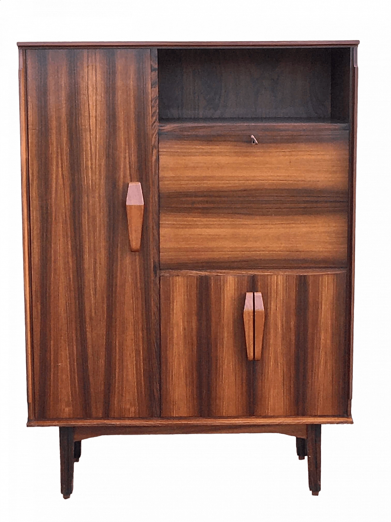 Rosewood secretaire cabinet, 1970s 11