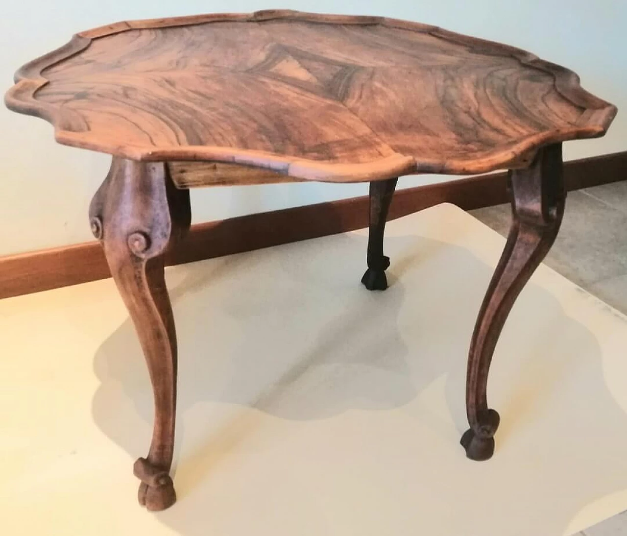 Olive and maple coffee table, mid-19th century 6