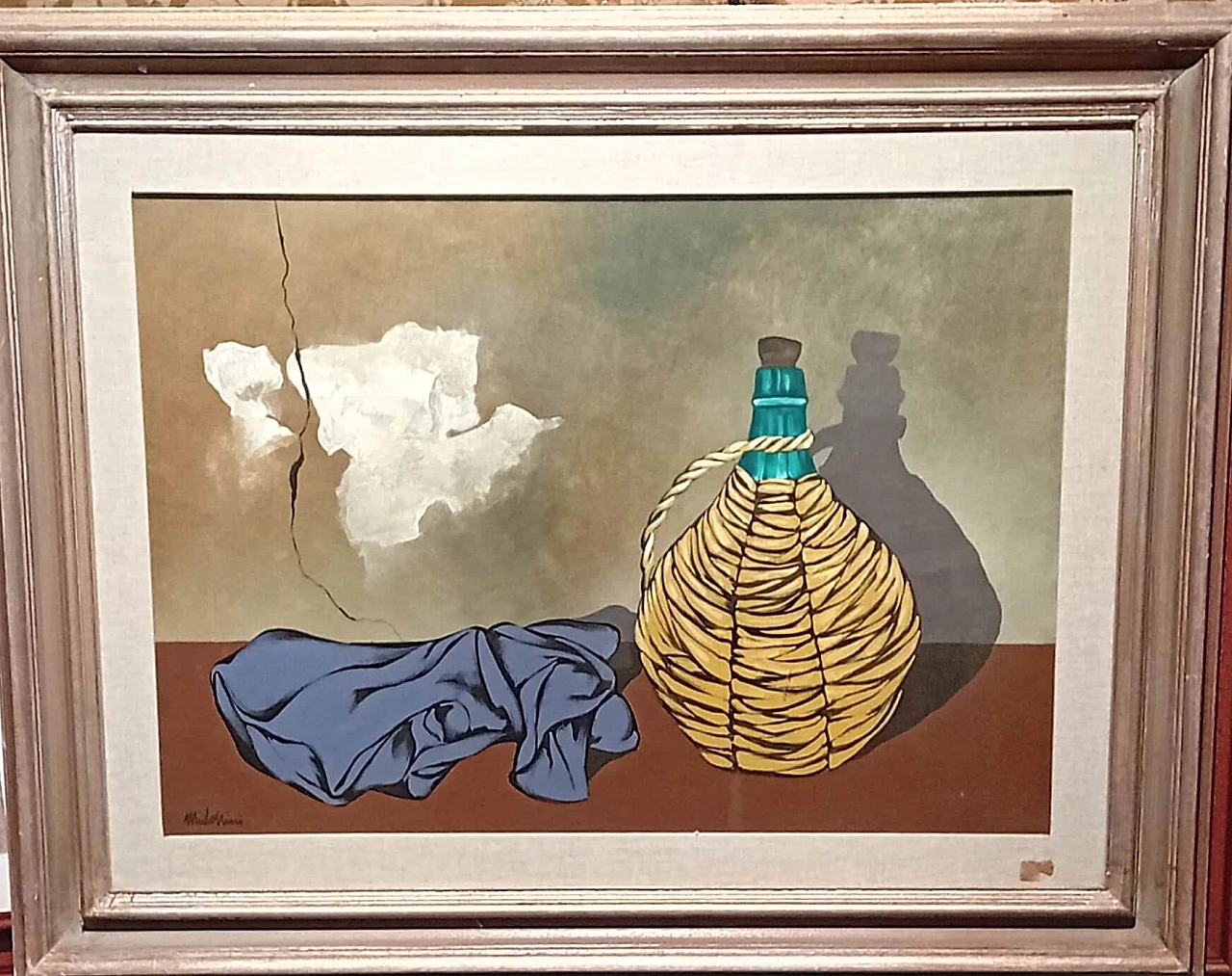 Sirio Midollini, Still life, painting on canvas, 1980s 1