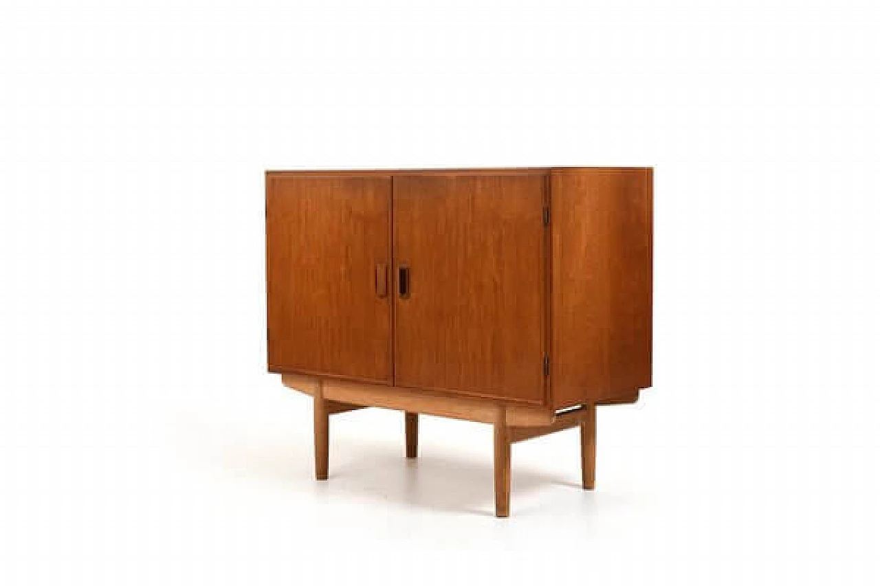 Teak & oak cabinet by Børge Mogensen for Søborg, 1950s 3