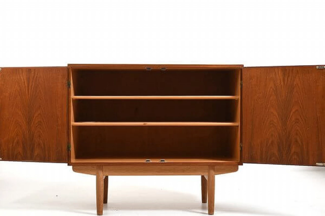 Teak & oak cabinet by Børge Mogensen for Søborg, 1950s 4