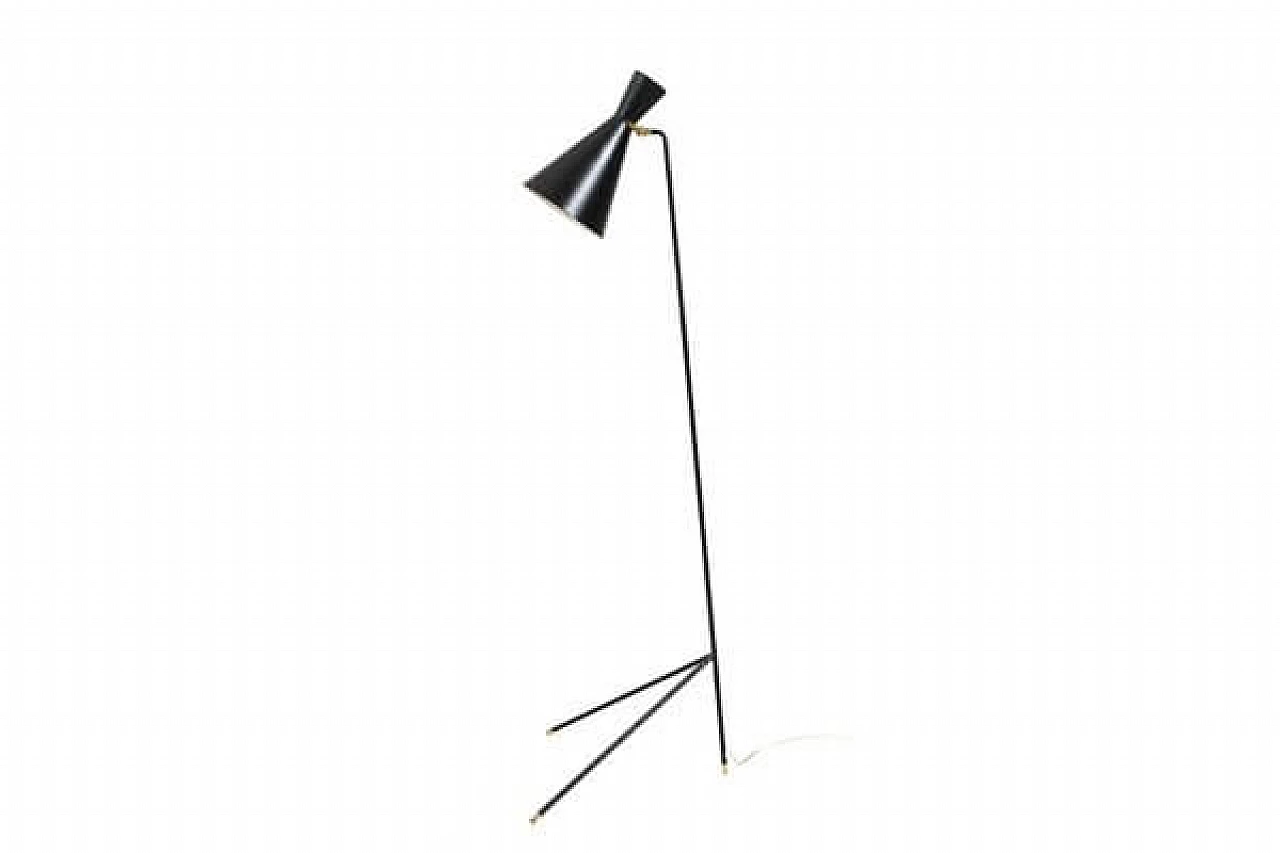 G123 metal floor lamp by Knud Joos for Lyfa, 1950s 1