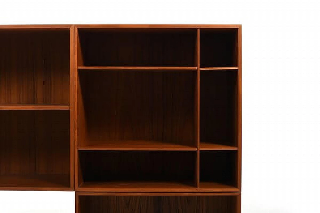 Danish five-piece modular teak bookcase, 1960s 3