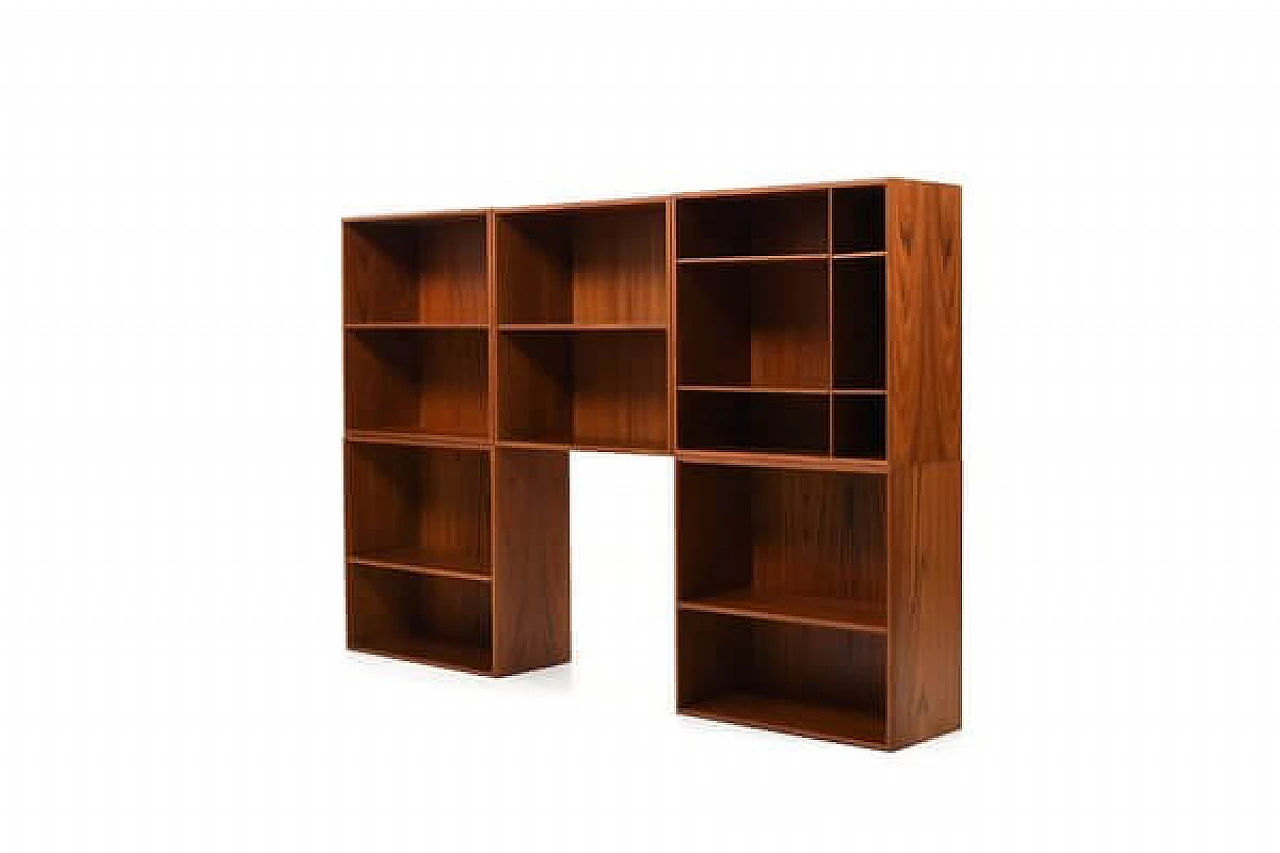 Danish five-piece modular teak bookcase, 1960s 6