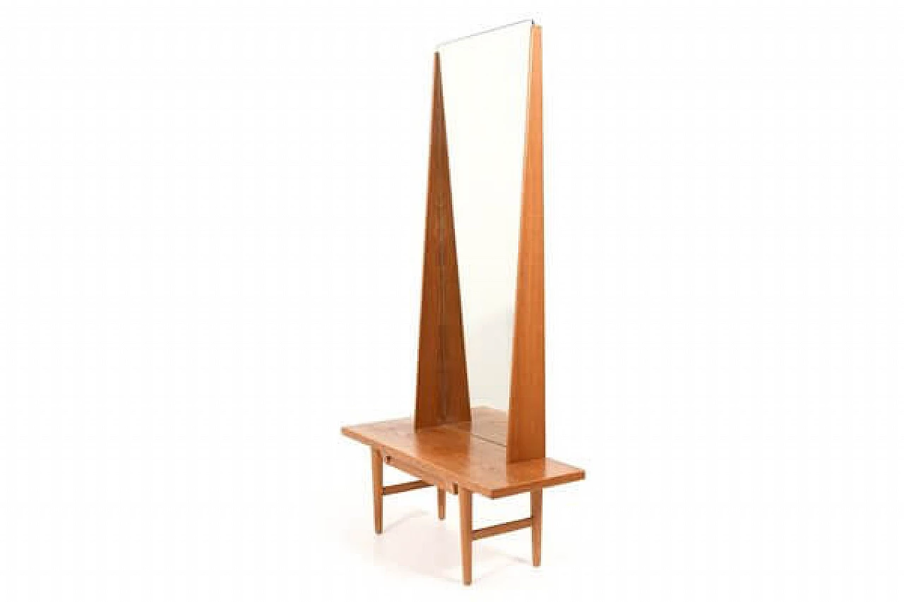 Oak vanity table by Kurt Østervig for Emmaboda Möbelfabrik, 1960s 2