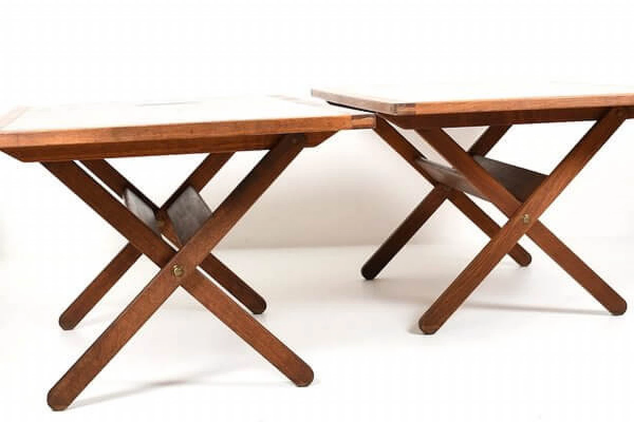 Pair of BM80 desks by Børge Mogensen for P. Lauritsen & Søn, 1970s 2