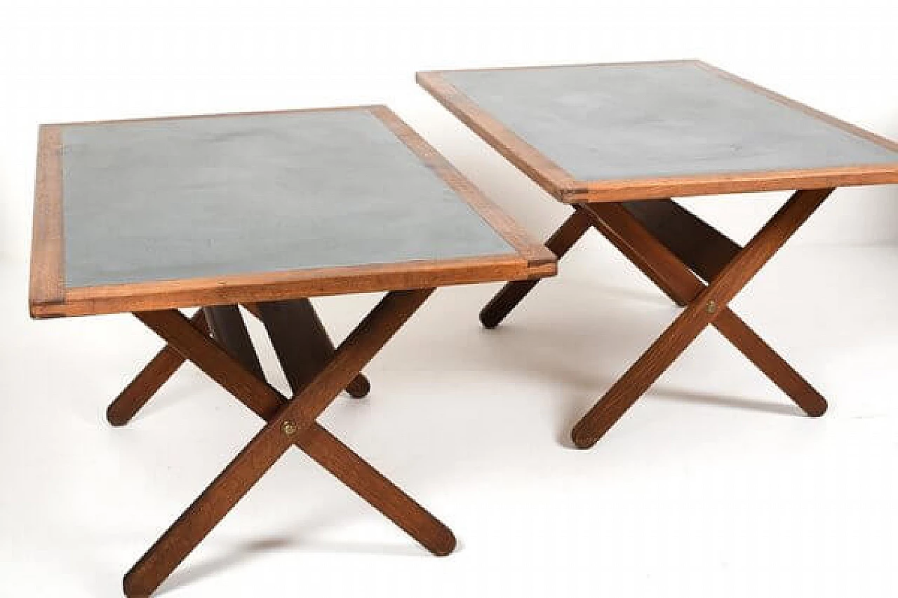 Pair of BM80 desks by Børge Mogensen for P. Lauritsen & Søn, 1970s 3